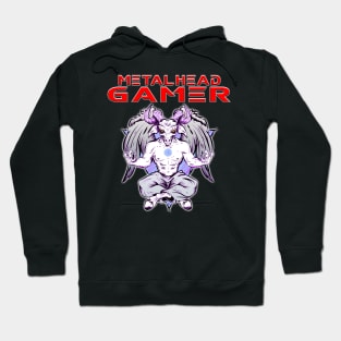 Metalhead Gamer Baphomet Meditate Red Hoodie